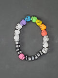 Dead Inside - Rainbow Skull - Beaded Bracelet