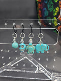 Turquoise Stitch Markers - Set of 4