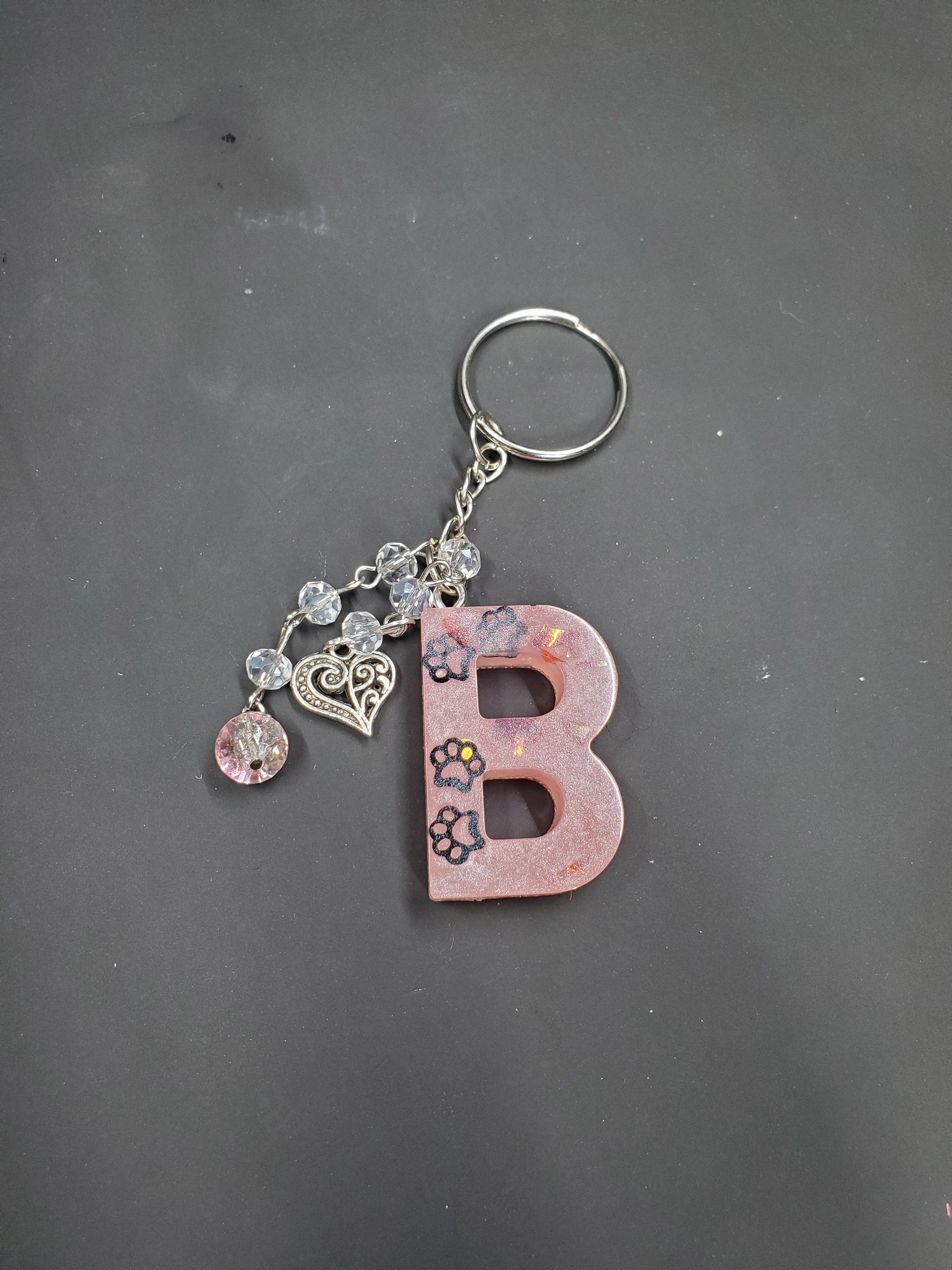 B - Pinky Paws - Resin Key Chain