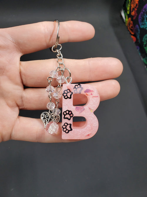 B - Pinky Paws - Resin Key Chain