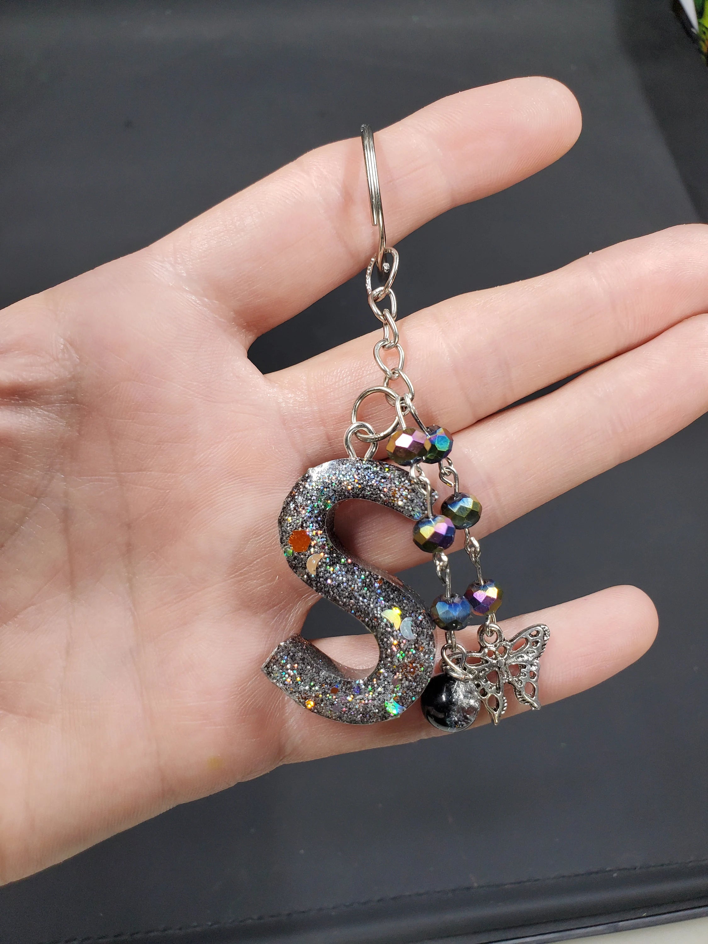 S - Grey Spook - Resin Key Chain