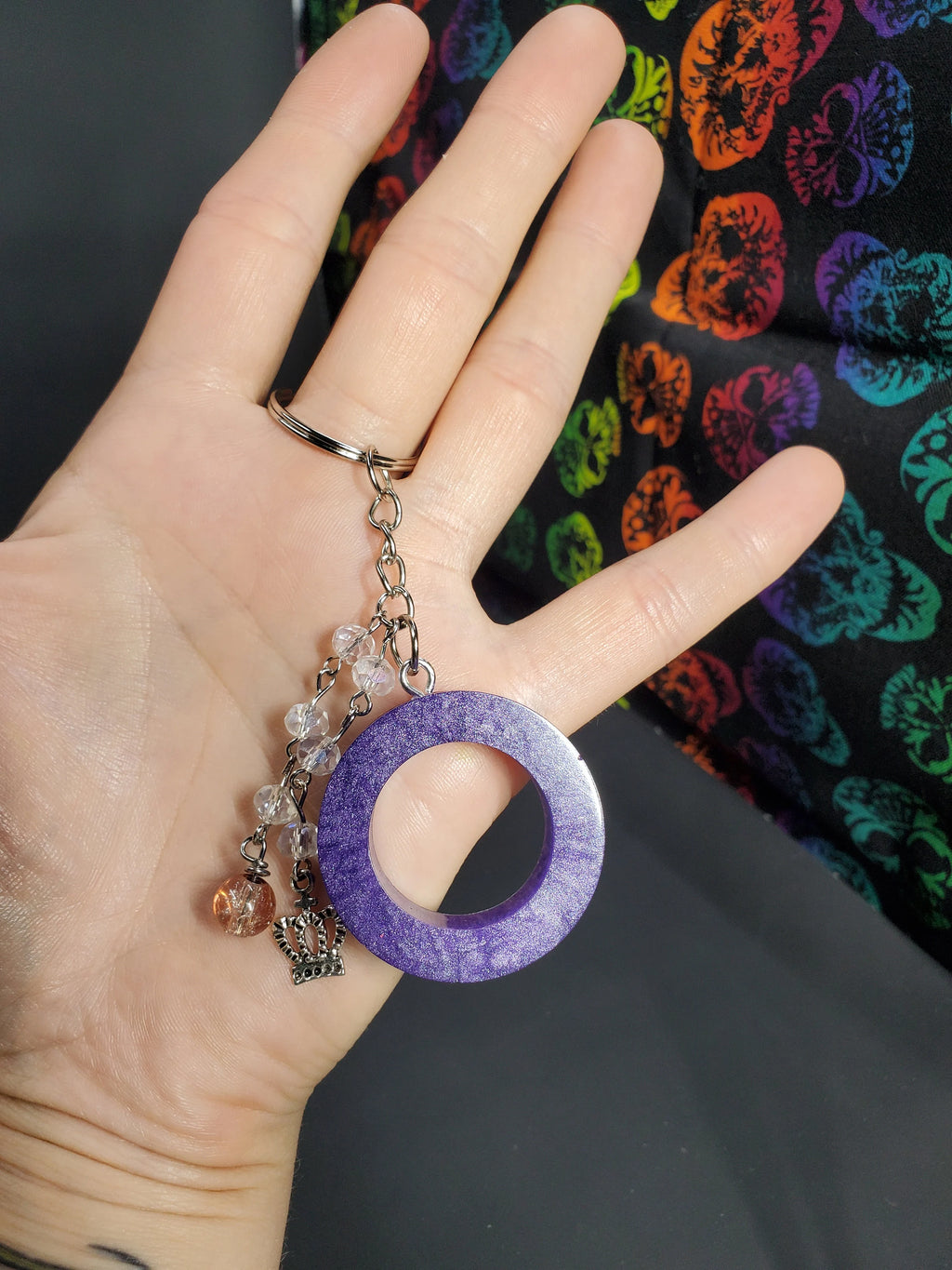 O - Purp - Resin Key Chain