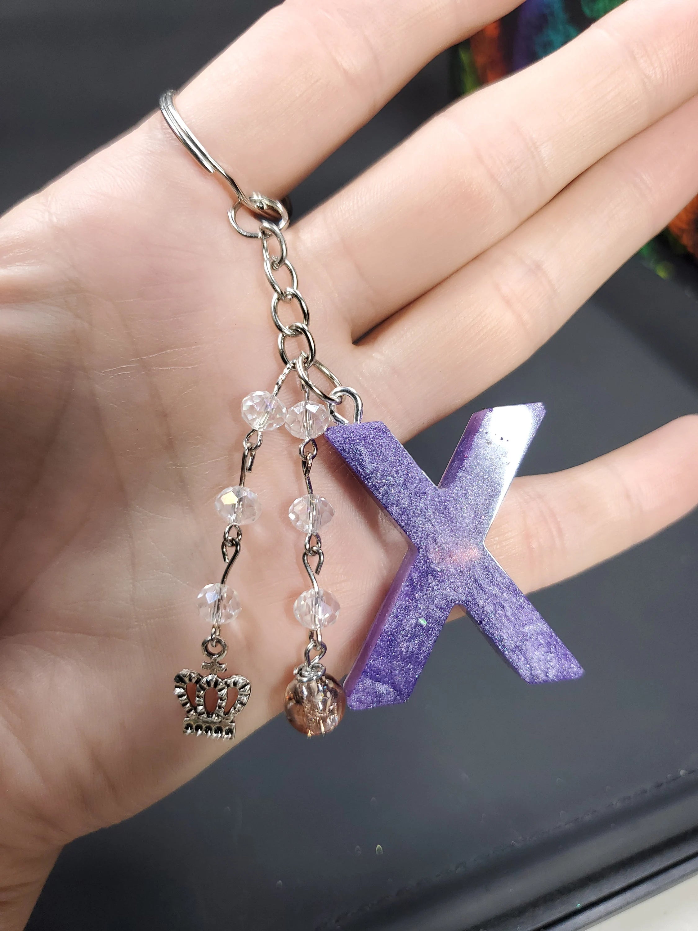 X - Purp - Resin Key Chain