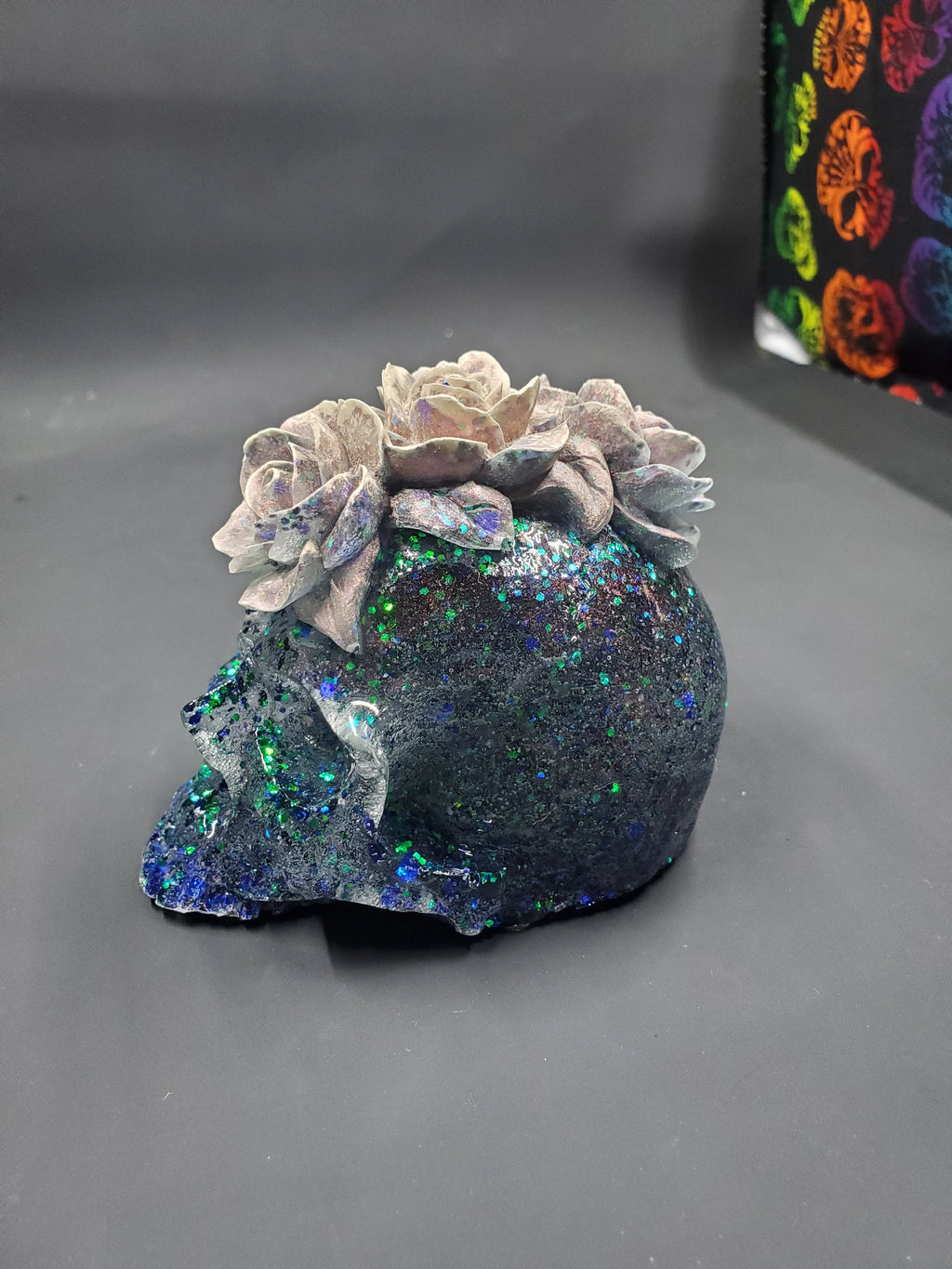 Earth Light & Bone - Rose Resin Skull