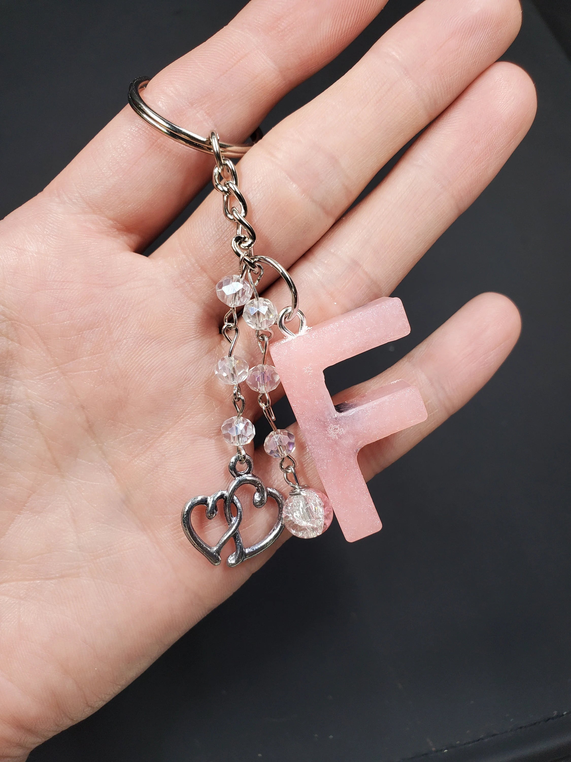 F - Pinky Paws - Resin Key Chain