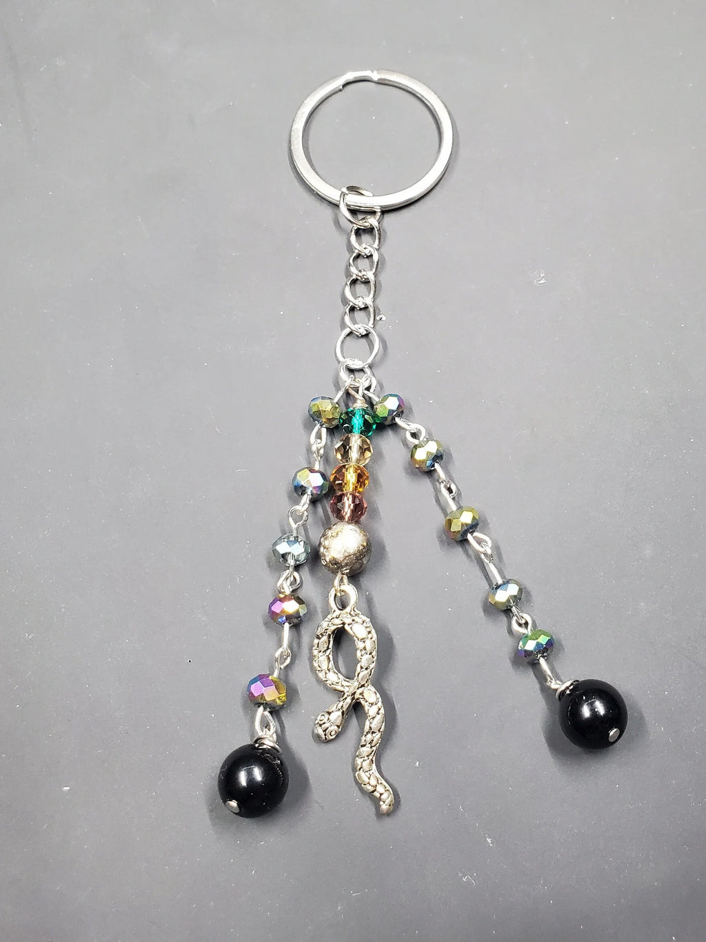 Oil Slick Snake - Key Chain