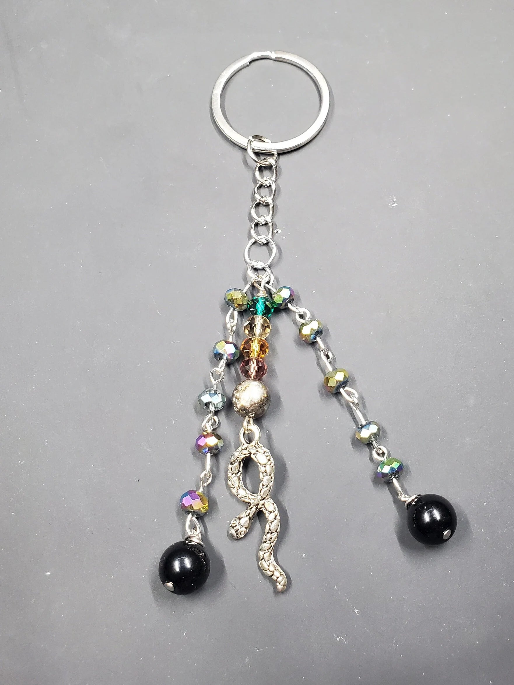Oil Slick Snake - Key Chain