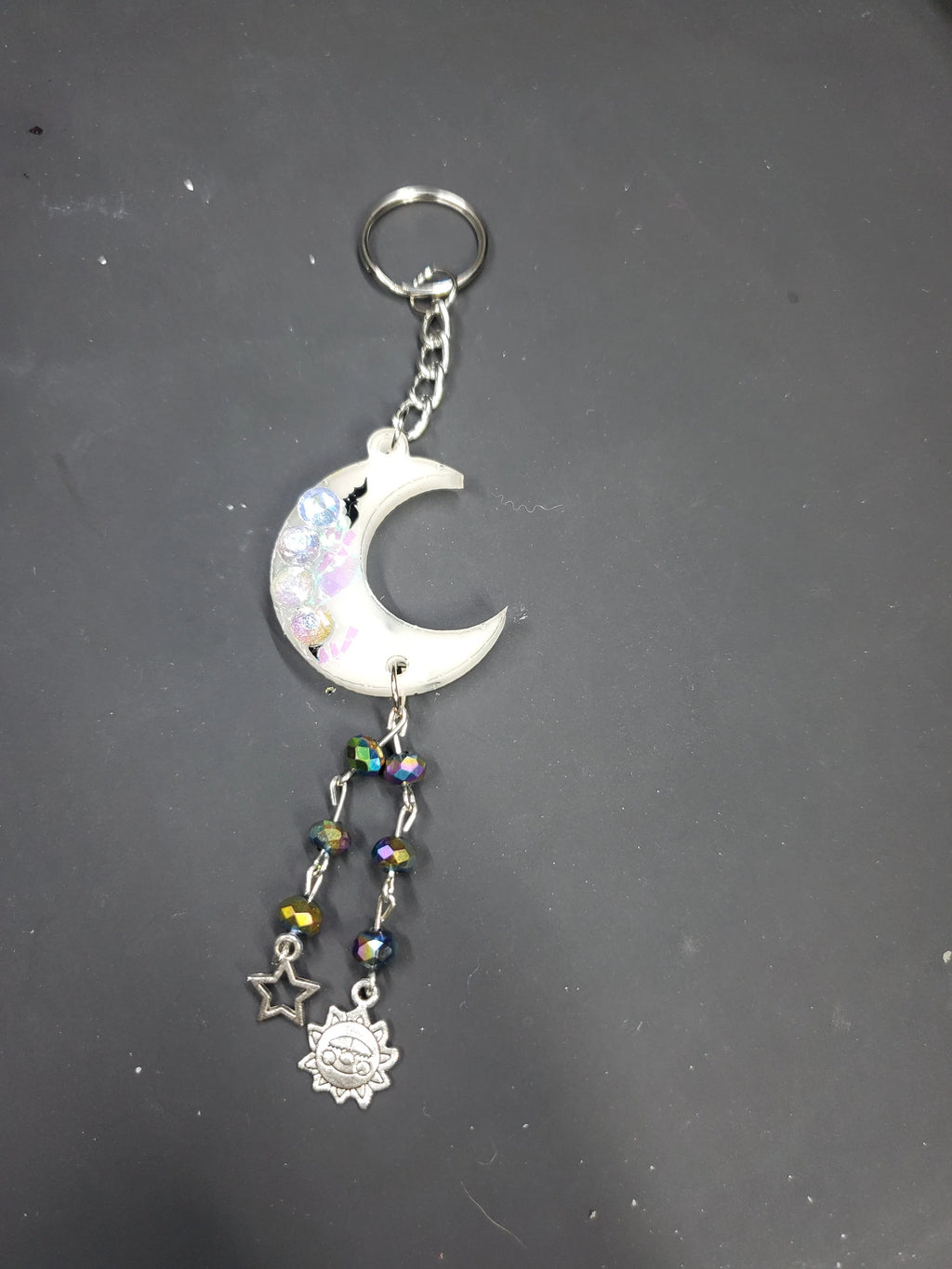 Milky Moon - Resin Key Chain