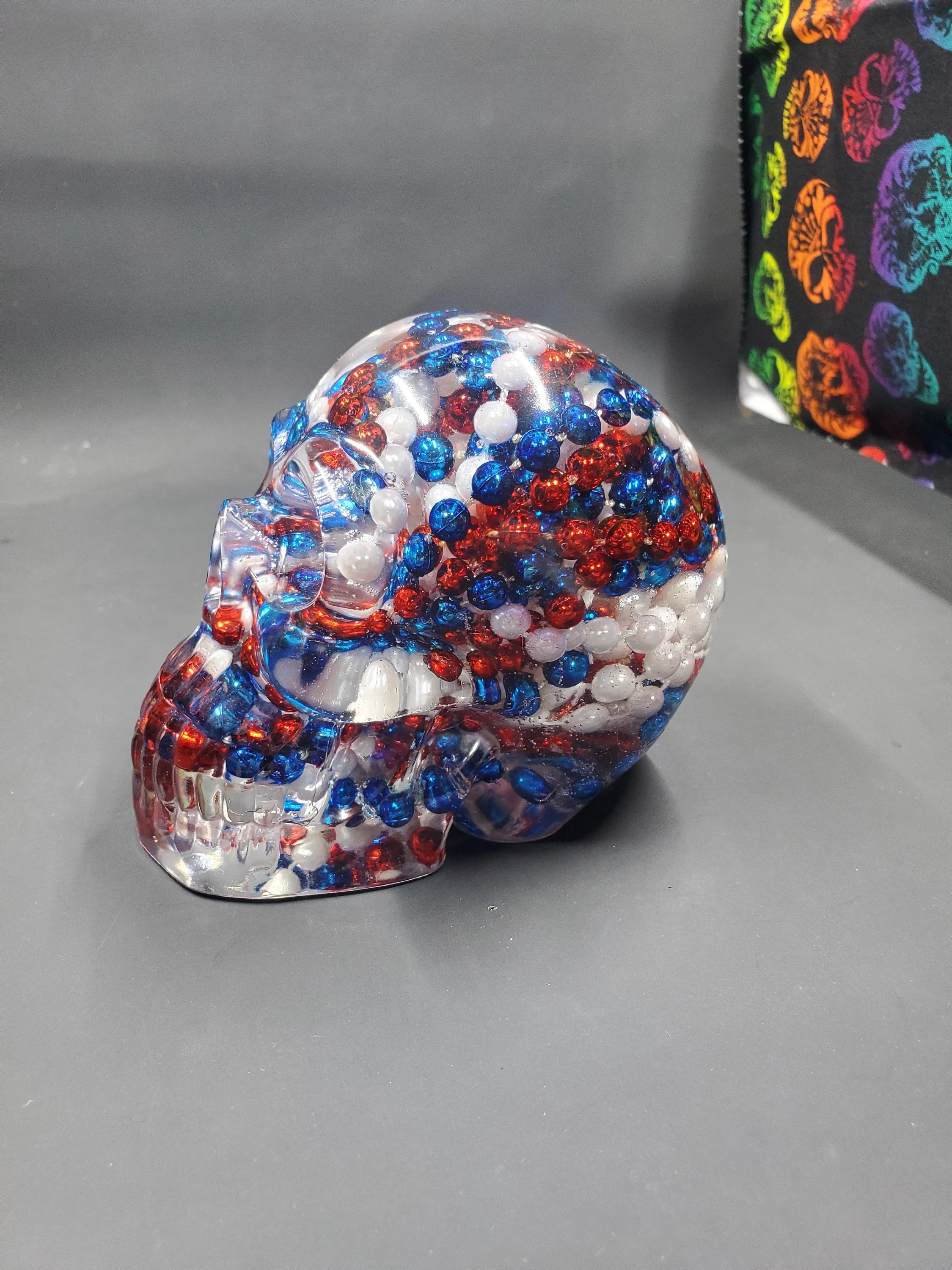 Patriotic Bead - Basic Resin Skull