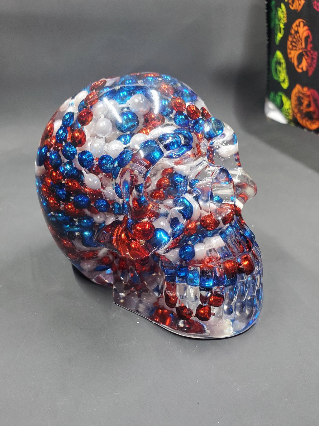 Patriotic Bead - Basic Resin Skull