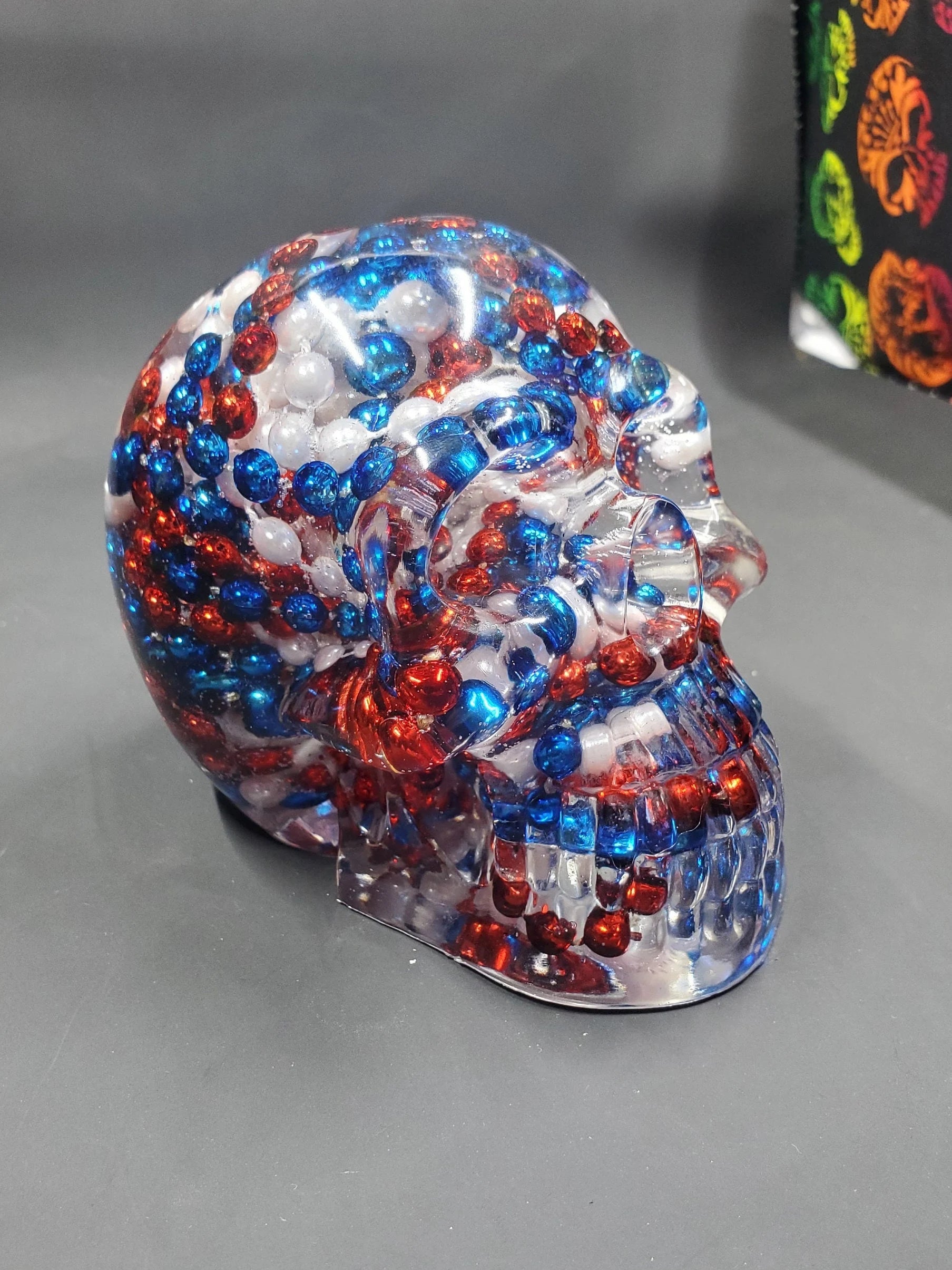 Patriotic Bead - Basic Resin Skull