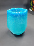 Blue Ombre Sparkle - Narrow Polygon Holder