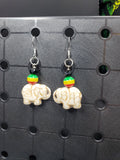 Africa Inspired Elephants - Earrings - (.925 Sterling Silver Hooks)