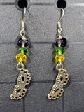 Mardi Gra Eye Mask - Earrings - (.925 SS hooks)