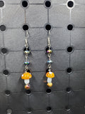 Brown Oil Slick Mushy - Earrings - (.925 Sterling Silver Hooks)