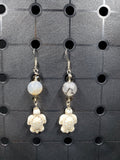 Agate Turtle - Earrings - (.925 Sterling Silver Hooks)
