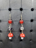 Shroom Dangle - Earrings - (.925 Sterling Silver Hooks)