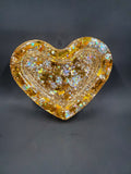Gold Crown Glitter - Heart Ash Tray