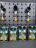 Candy Corn Skull - Black - Stainless Steel Tunnels