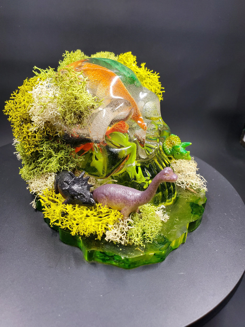 Dino world - Basic Resin Skull with base